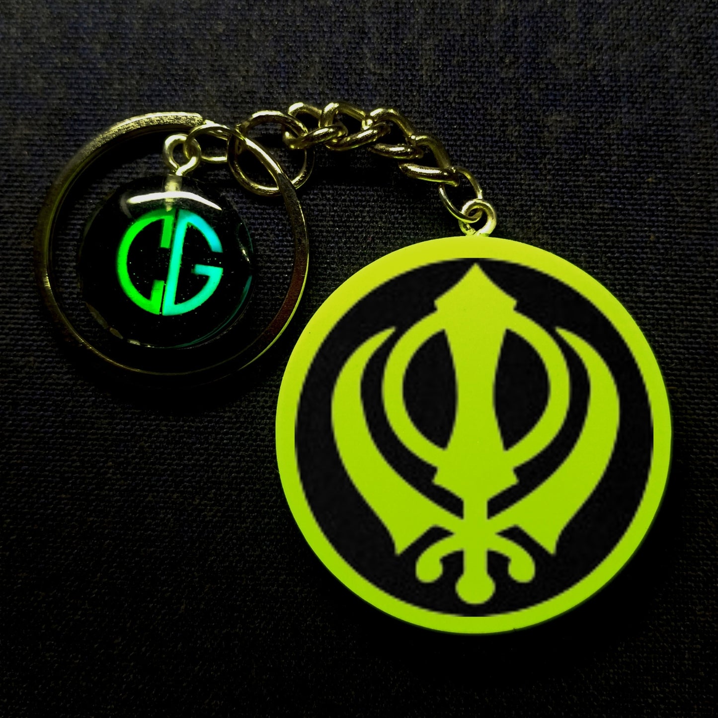 Glowing Khanda I Glow In Dark I GOD.1
