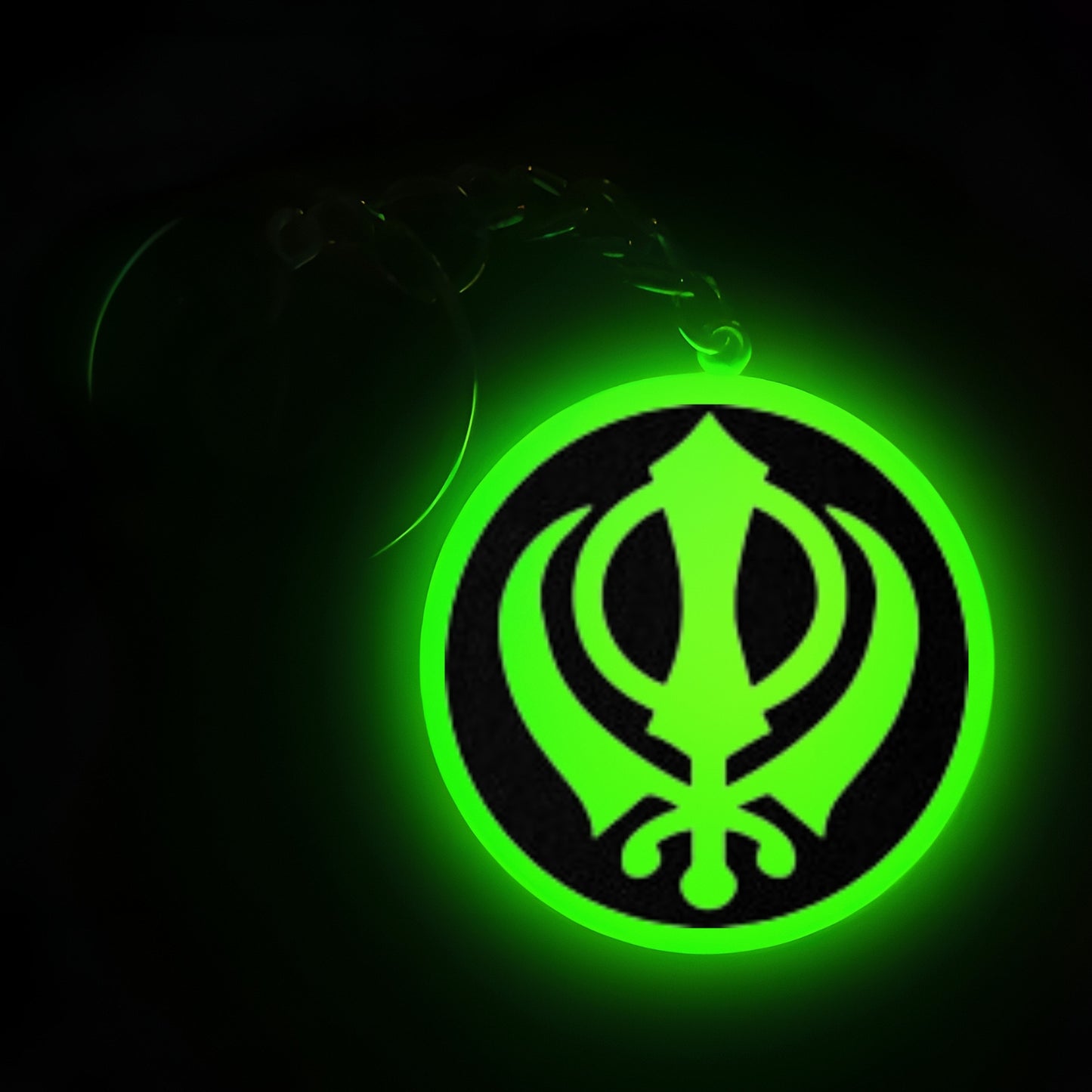 Glowing Khanda I Glow In Dark I GOD.1