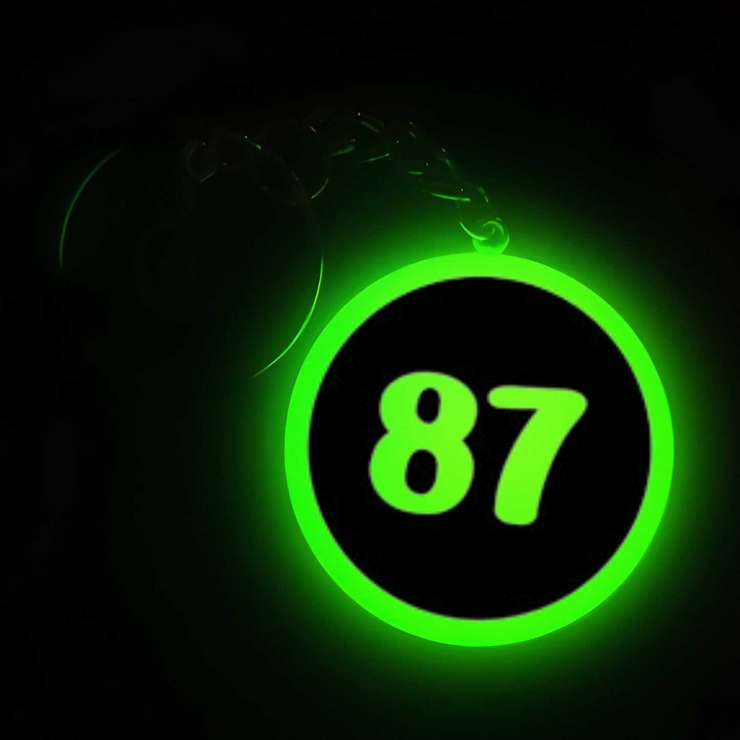 "87" Logo I Glow In Dark I Numbers.3
