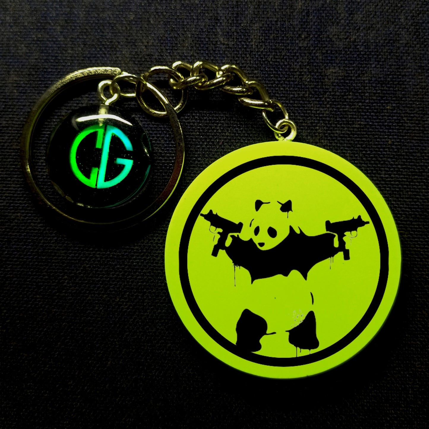 Panda With Guns I Glow In Dark I Cartoon.1