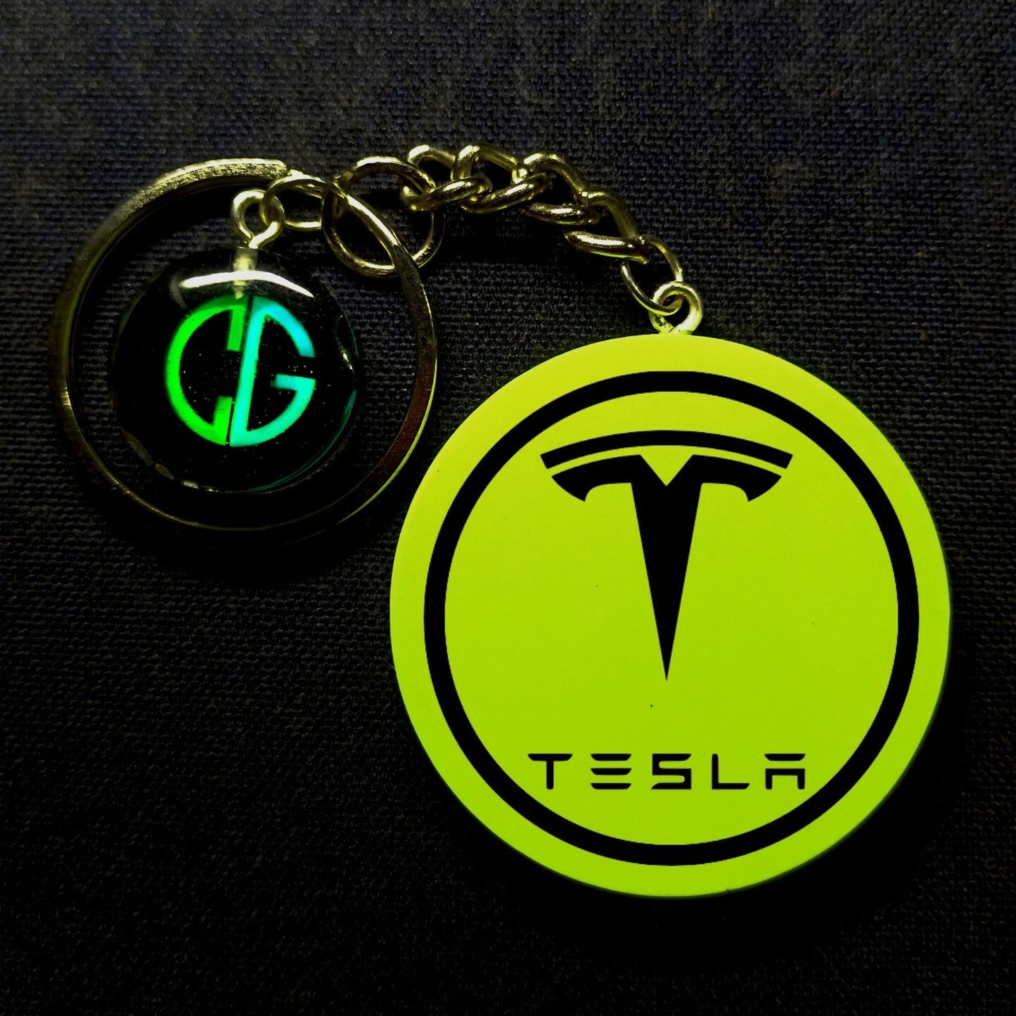 Tesla I Glow In Dark I Car Logo.1