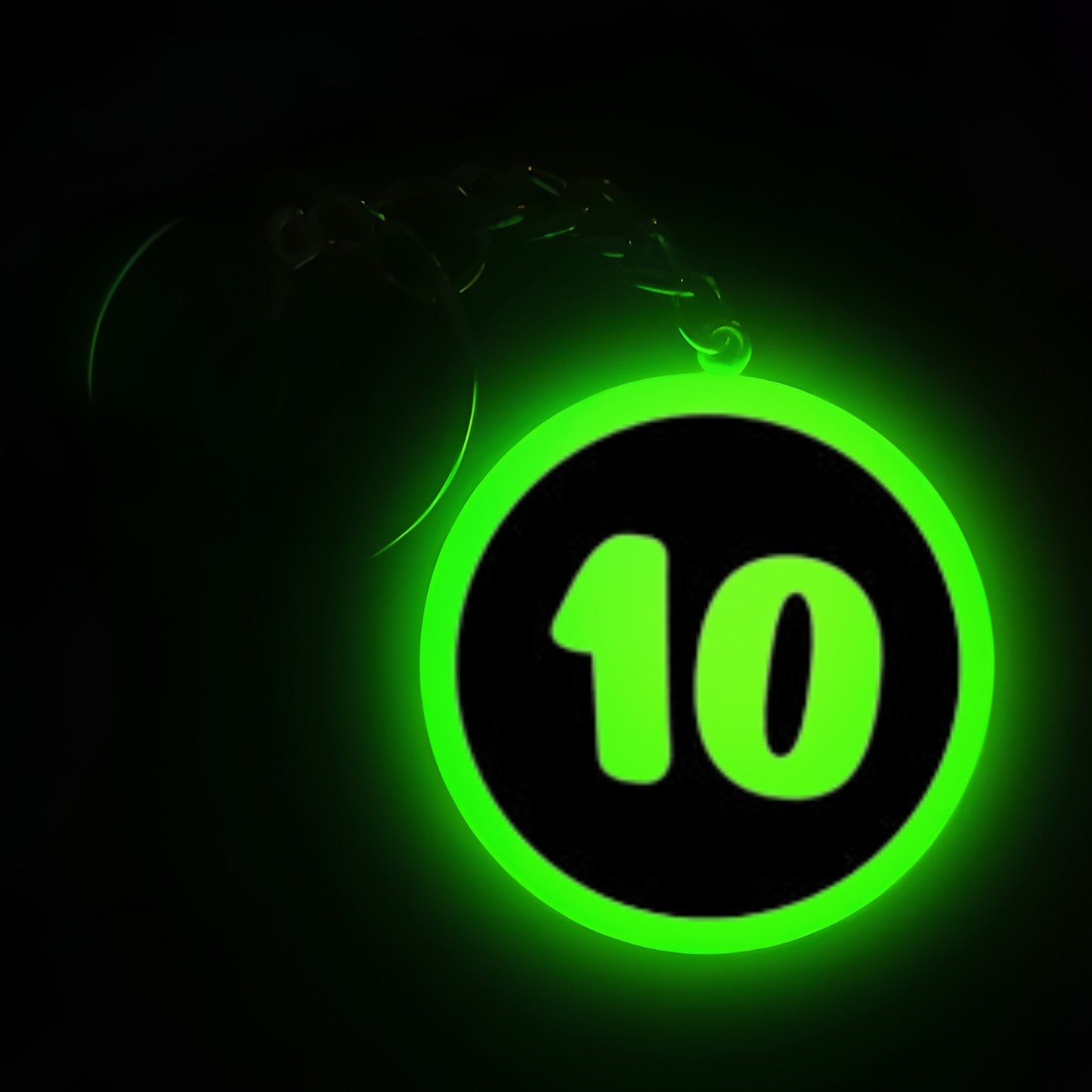 "10" Logo I Glow In Dark I Numbers.1