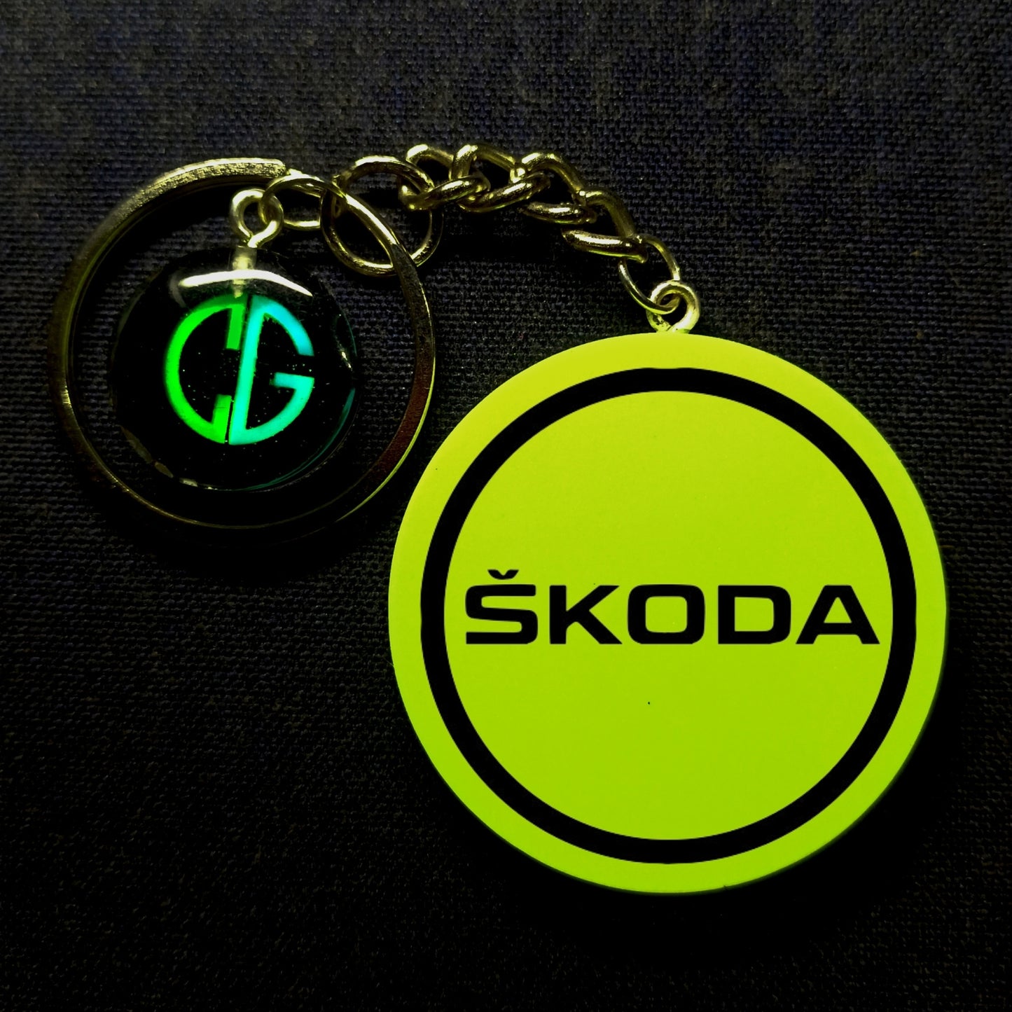 Skoda (2) I Glow In Dark I Car Logo.1