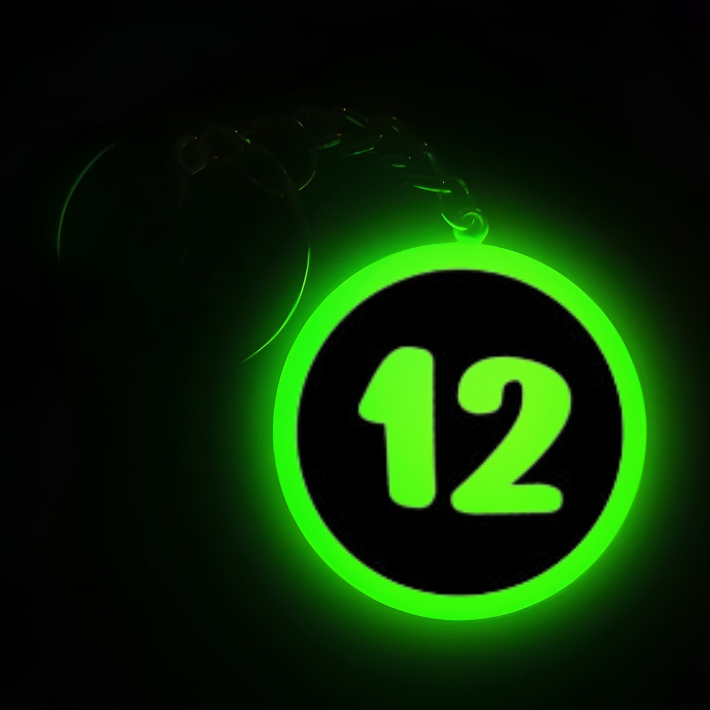 "12" Logo I Glow In Dark I Numbers.1
