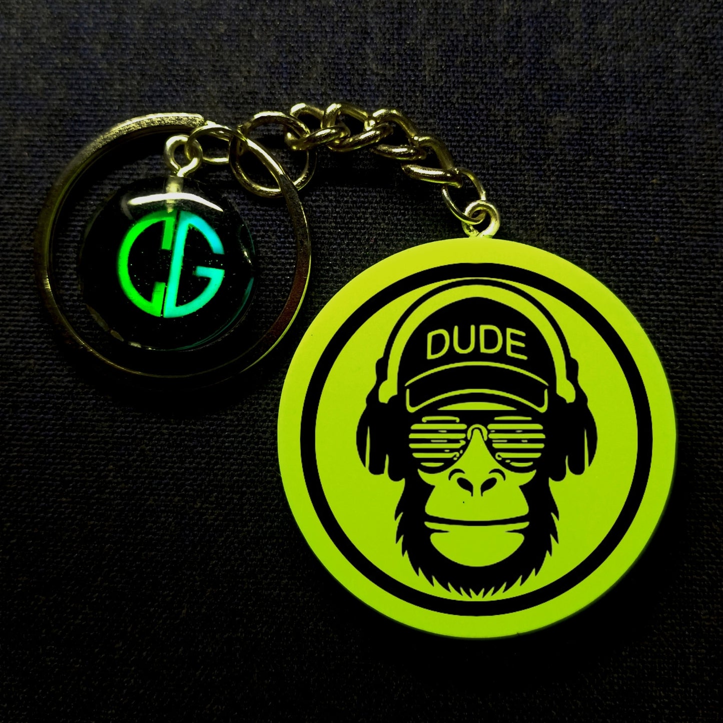 Monkey With Headphone I Glow In Dark I Cartoon.1