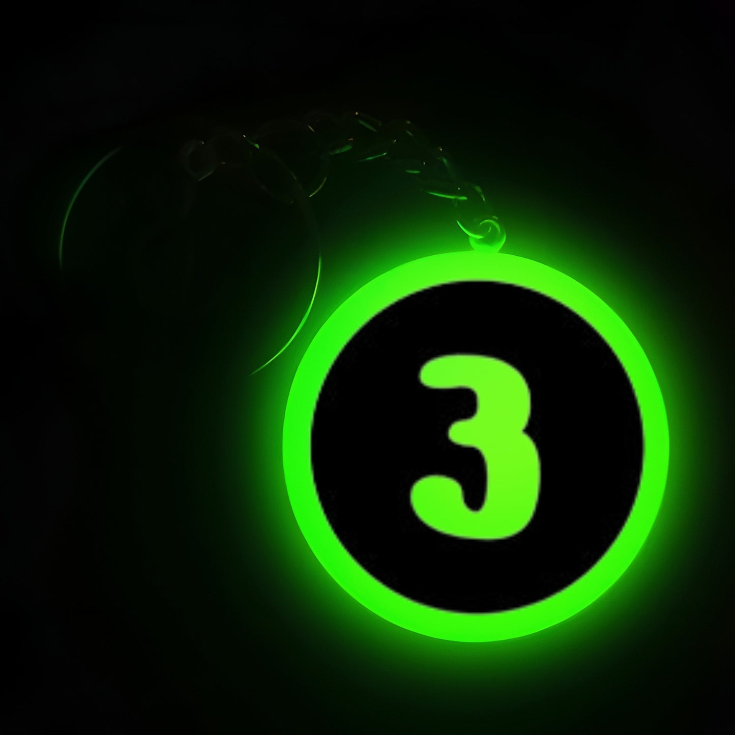 "3" Logo I Glow In Dark I Numbers.1