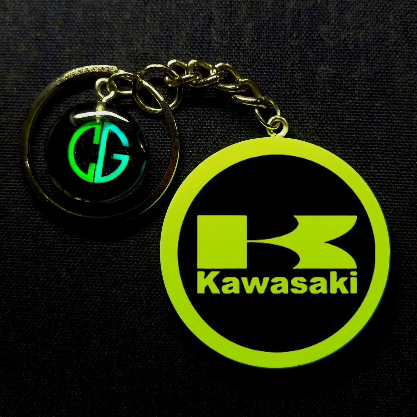 Glowing Kawasaki Logo I Glow In Dark I Bike.1