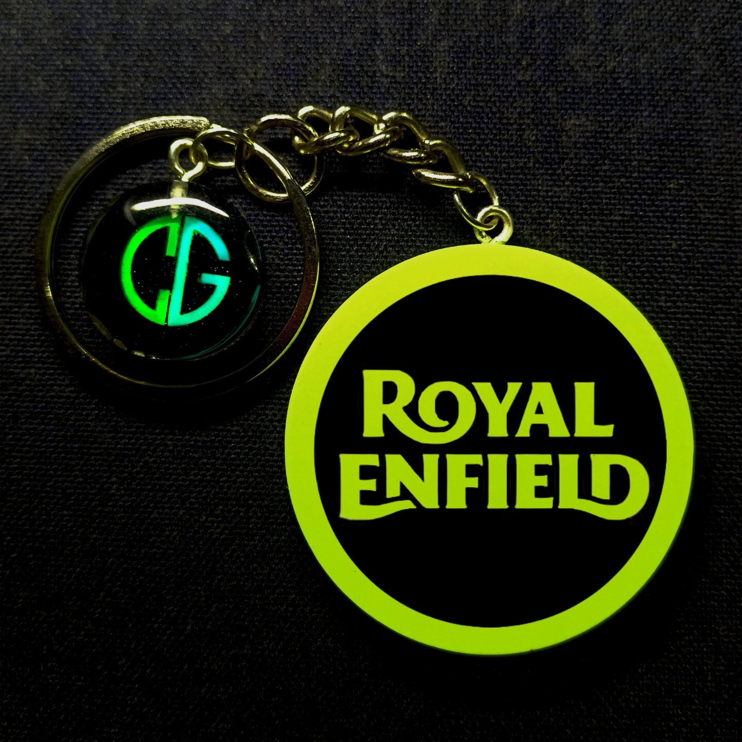 Glowing Royal Enfield Logo I Glow In Dark I Bike.1
