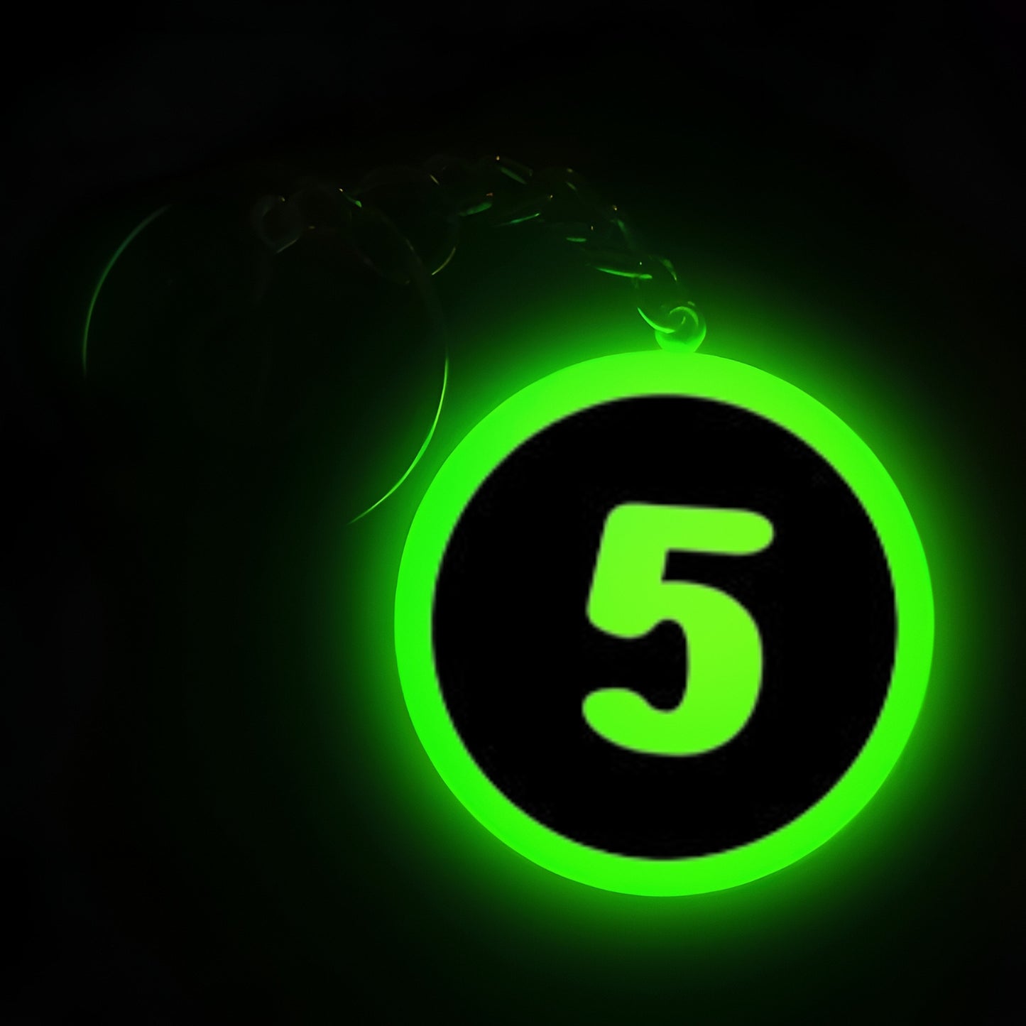"5" Logo I Glow In Dark I Numbers.
