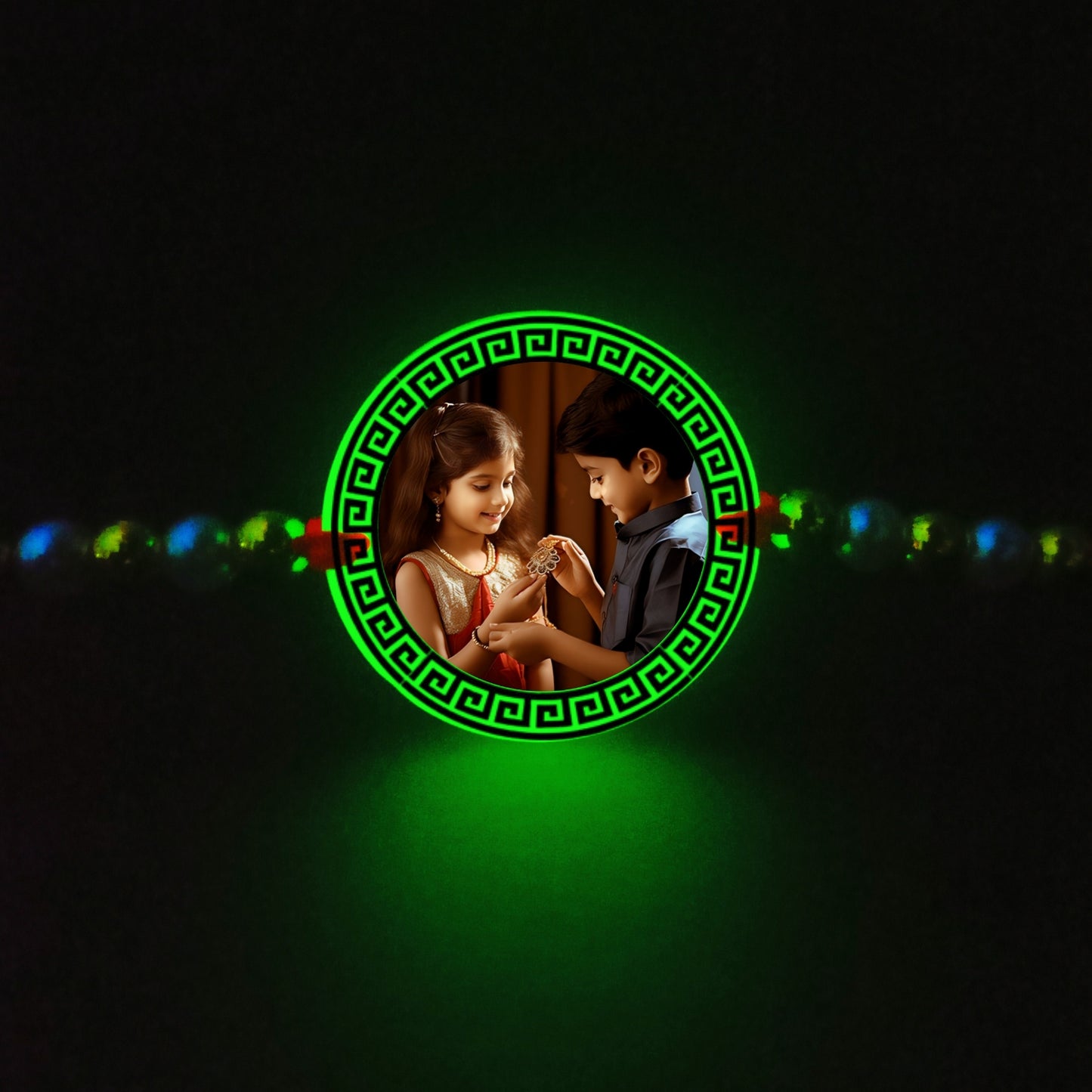 Custom Photo Rakhi [Glow In Dark Rakhi].3