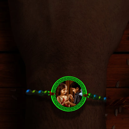 Custom Photo Rakhi [Glow In Dark Rakhi].3