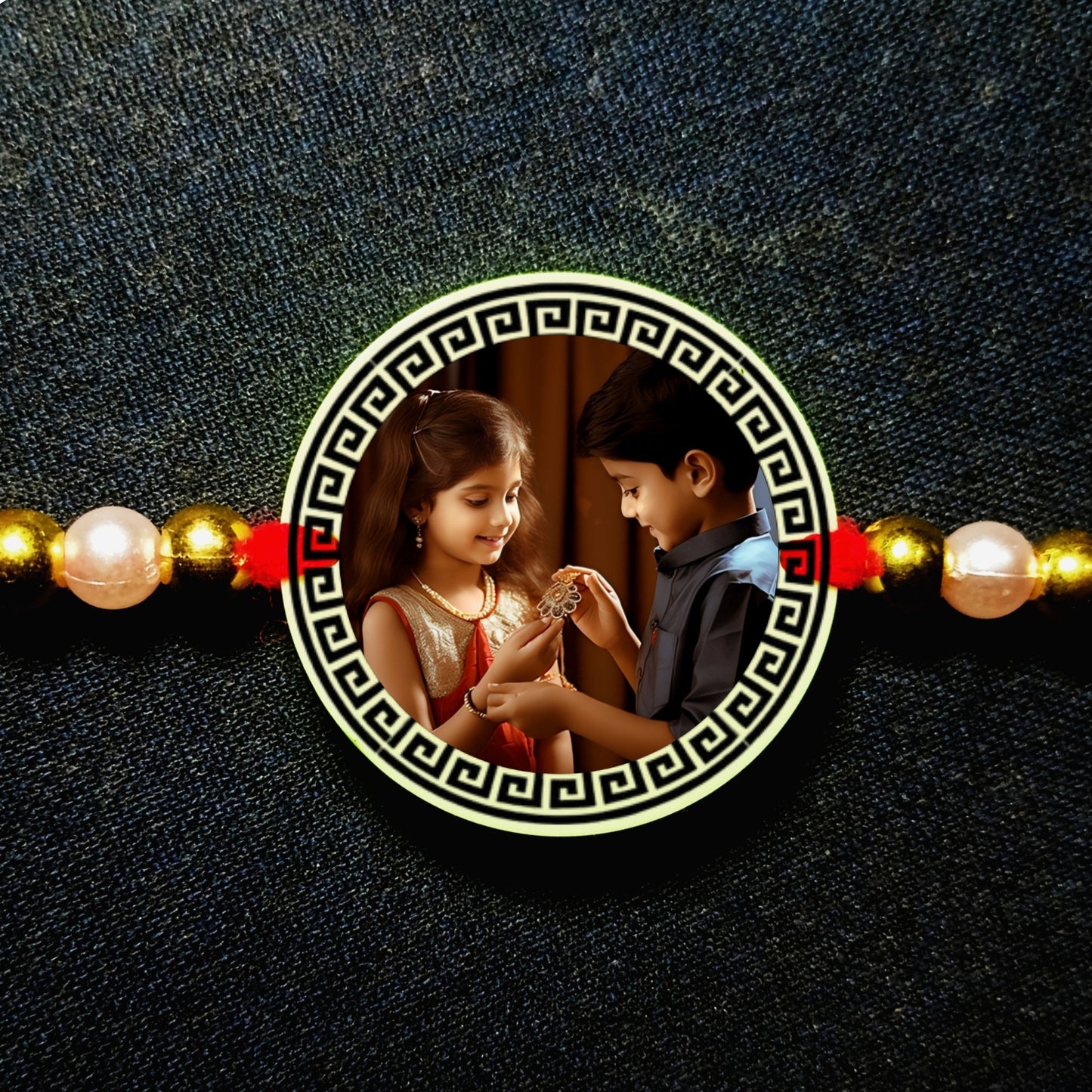 Custom Photo Rakhi [Glow In Dark Rakhi].3