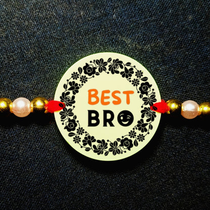 Custom Color Text Rakhi [Glow In Dark Rakhi].1