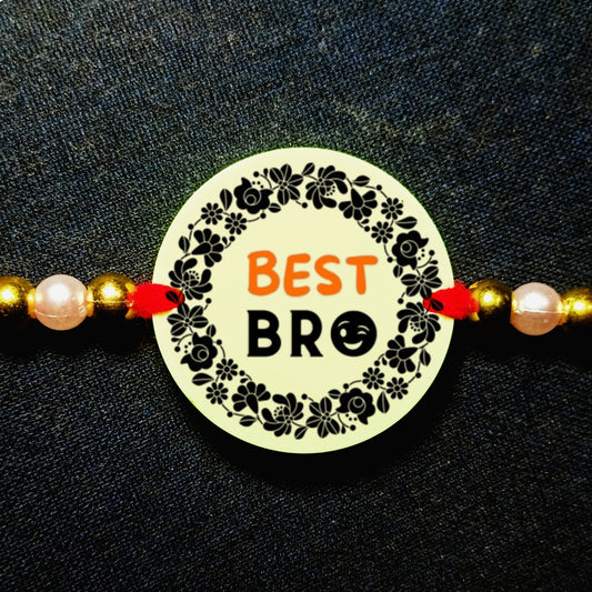 Custom Color Text Rakhi [Glow In Dark Rakhi].1