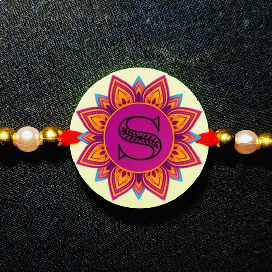 Custom Alphabet Rakhi [Glow In Dark Rakhi].1