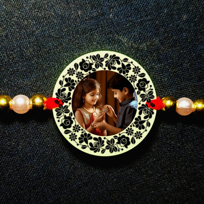 Custom Design Photo Rakhi [Glow In Dark Rakhi].1