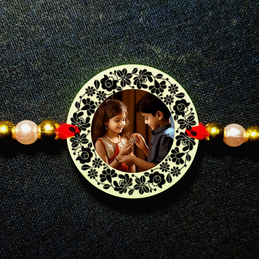 Custom Design Photo Rakhi [Glow In Dark Rakhi].1
