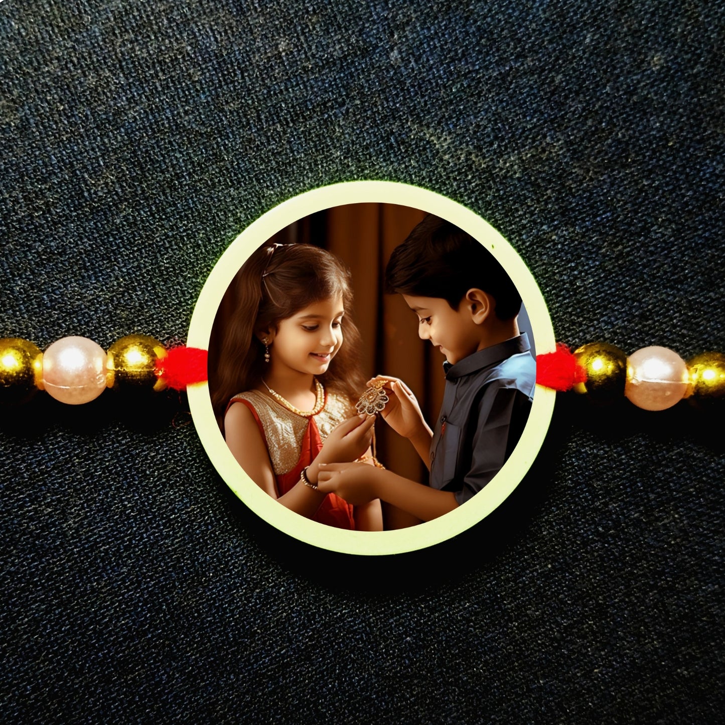 Custom Photo Rakhi [Glow In Dark Rakhi].2