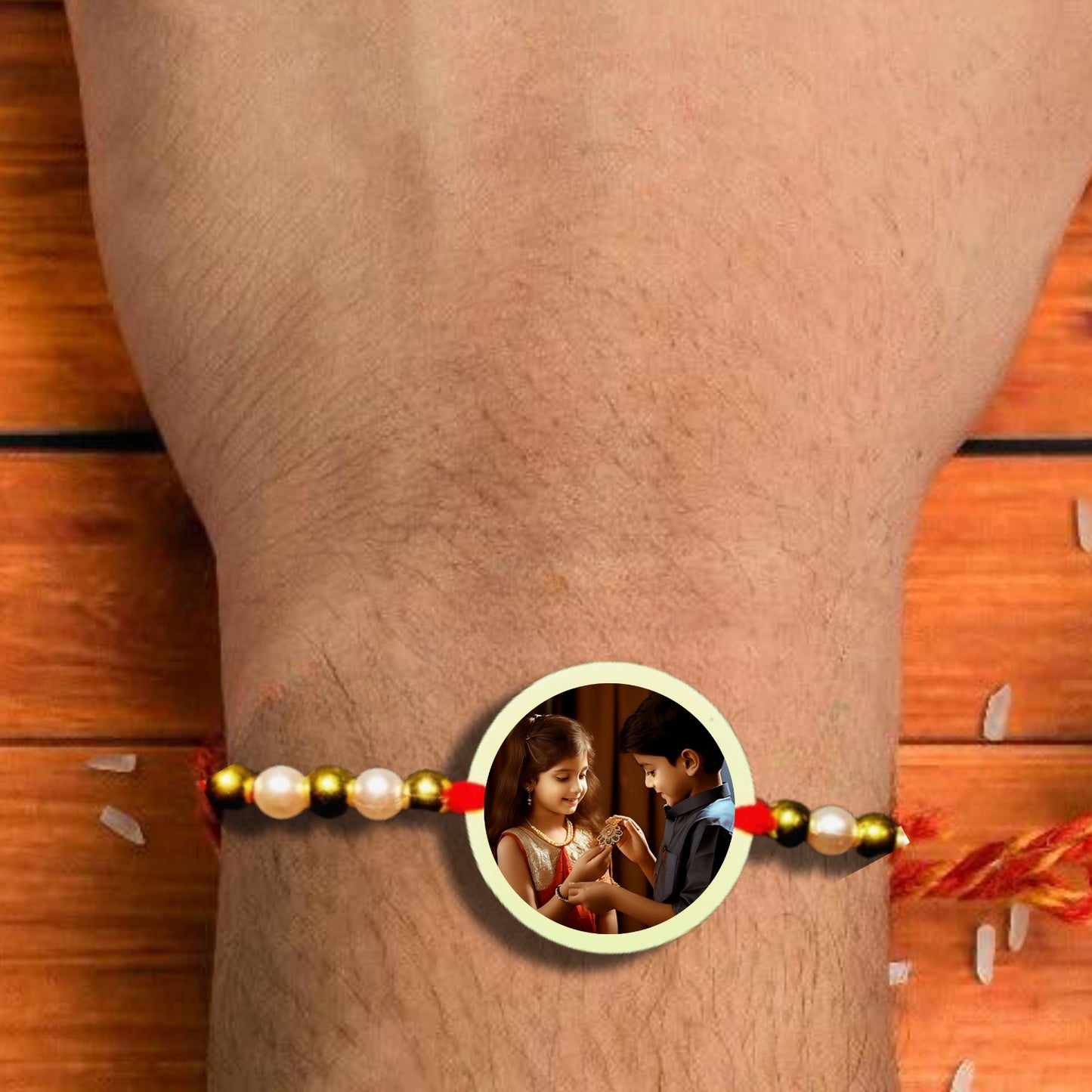 Custom Photo Rakhi [Glow In Dark Rakhi].2