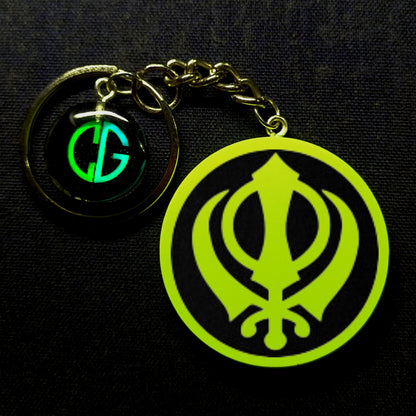 Glowing Khanda I Glow In Dark I GOD.1