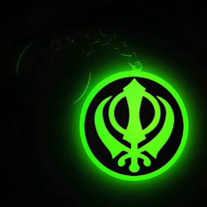 Glowing Khanda I Glow In Dark I GOD.1