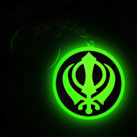 Glowing Khanda I Glow In Dark I GOD.1