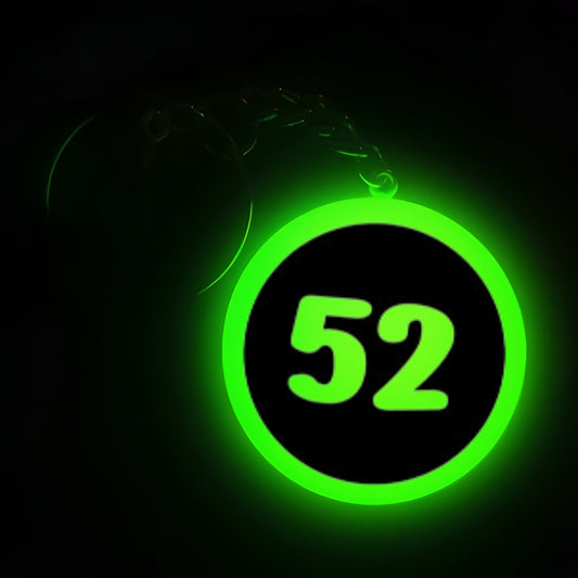 "52" Logo I Glow In Dark I Numbers.2
