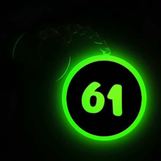 "61" Logo I Glow In Dark I Numbers.2
