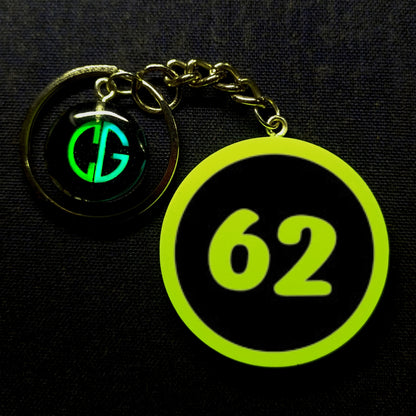 "62" Logo I Glow In Dark I Numbers.2