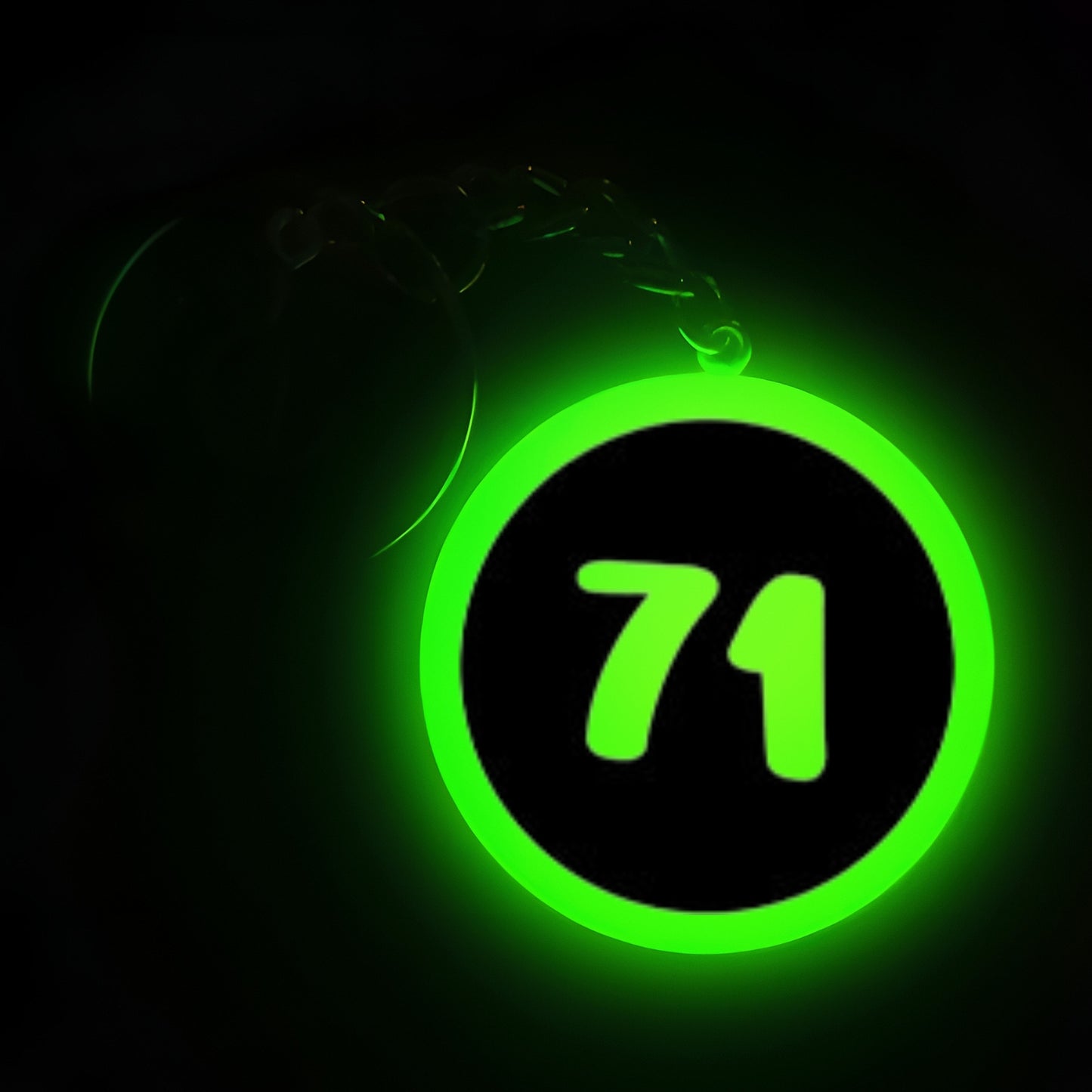 "71" Logo I Glow In Dark I Numbers.3