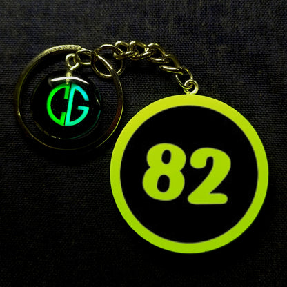 "82" Logo I Glow In Dark I Numbers.3