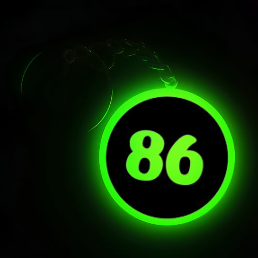 "86" Logo I Glow In Dark I Numbers.3