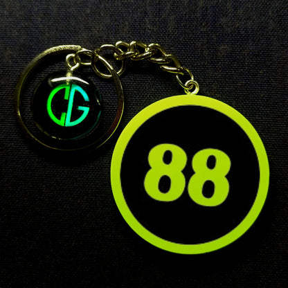 "88" Logo I Glow In Dark I Numbers.3