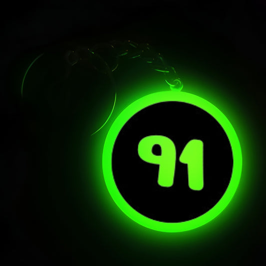 "91" Logo I Glow In Dark I Numbers.3