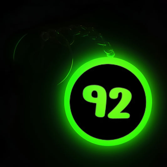 "92" Logo I Glow In Dark I Numbers.3