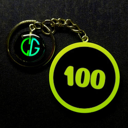 "100" Logo I Glow In Dark I Numbers.3