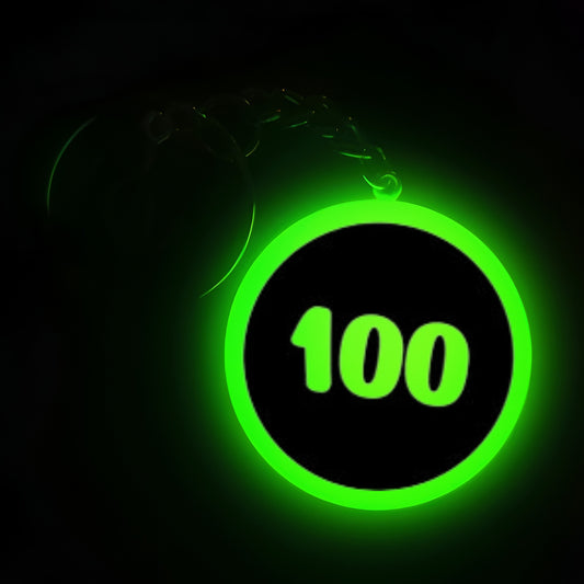 "100" Logo I Glow In Dark I Numbers.3
