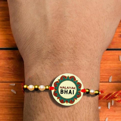 Custom color Text Rakhi [Glow In Dark Rakhi].1