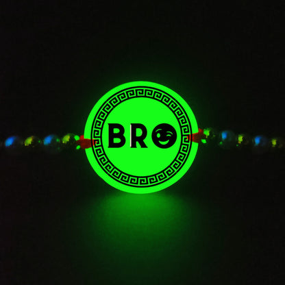 Custom Black Color Text Rakhi [Glow In Dark Rakhi].1
