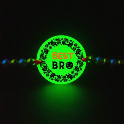 Custom Color Text Rakhi [Glow In Dark Rakhi].1