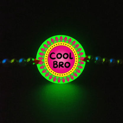 Custom Design Text Rakhi [Glow In Dark Rakhi].1