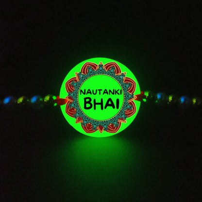 Custom Name In Flower Rakhi [Glow In Dark Rakhi].1
