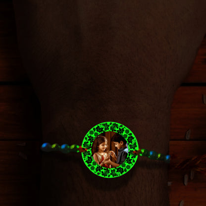Custom Design Photo Rakhi [Glow In Dark Rakhi].1