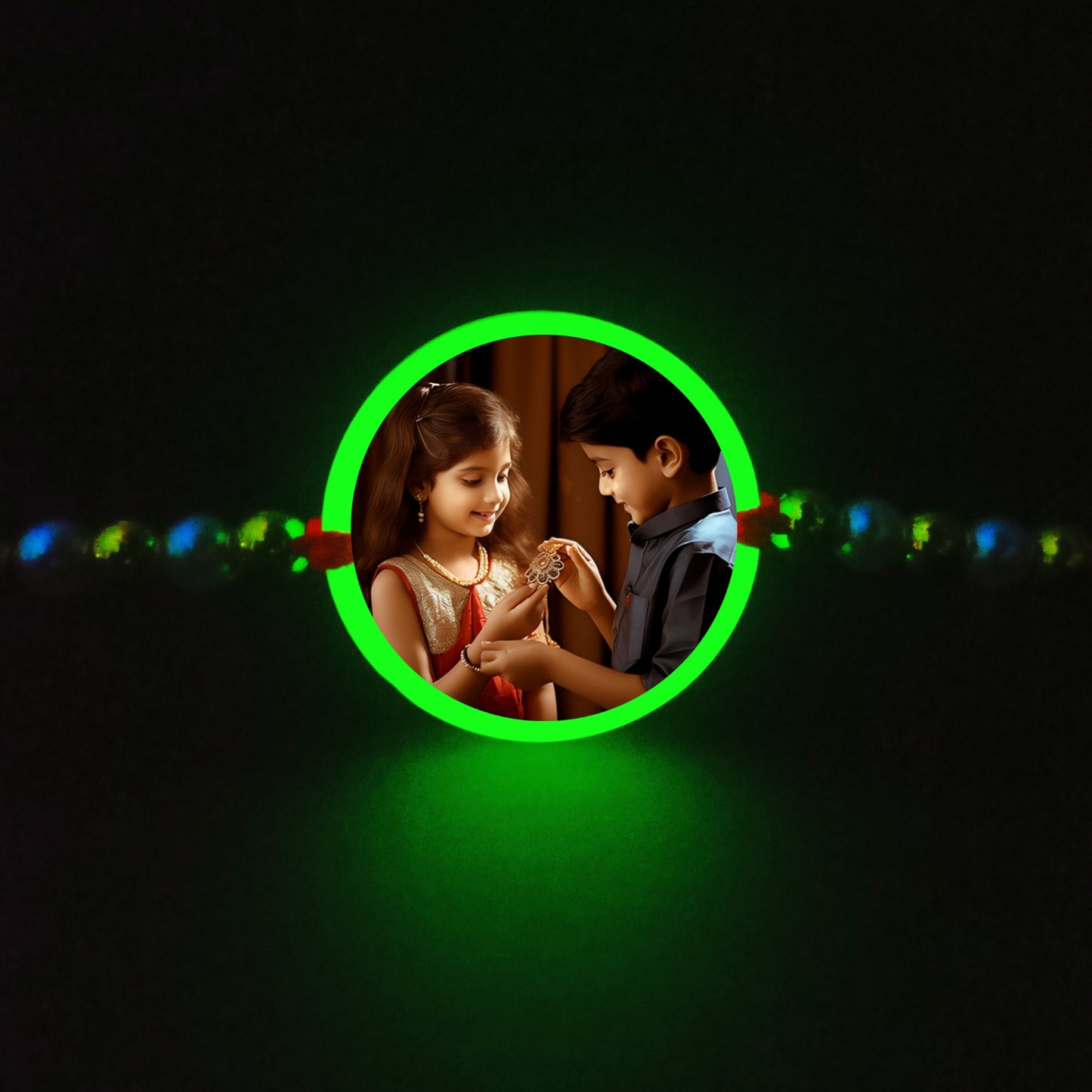 Custom Photo Rakhi [Glow In Dark Rakhi].2