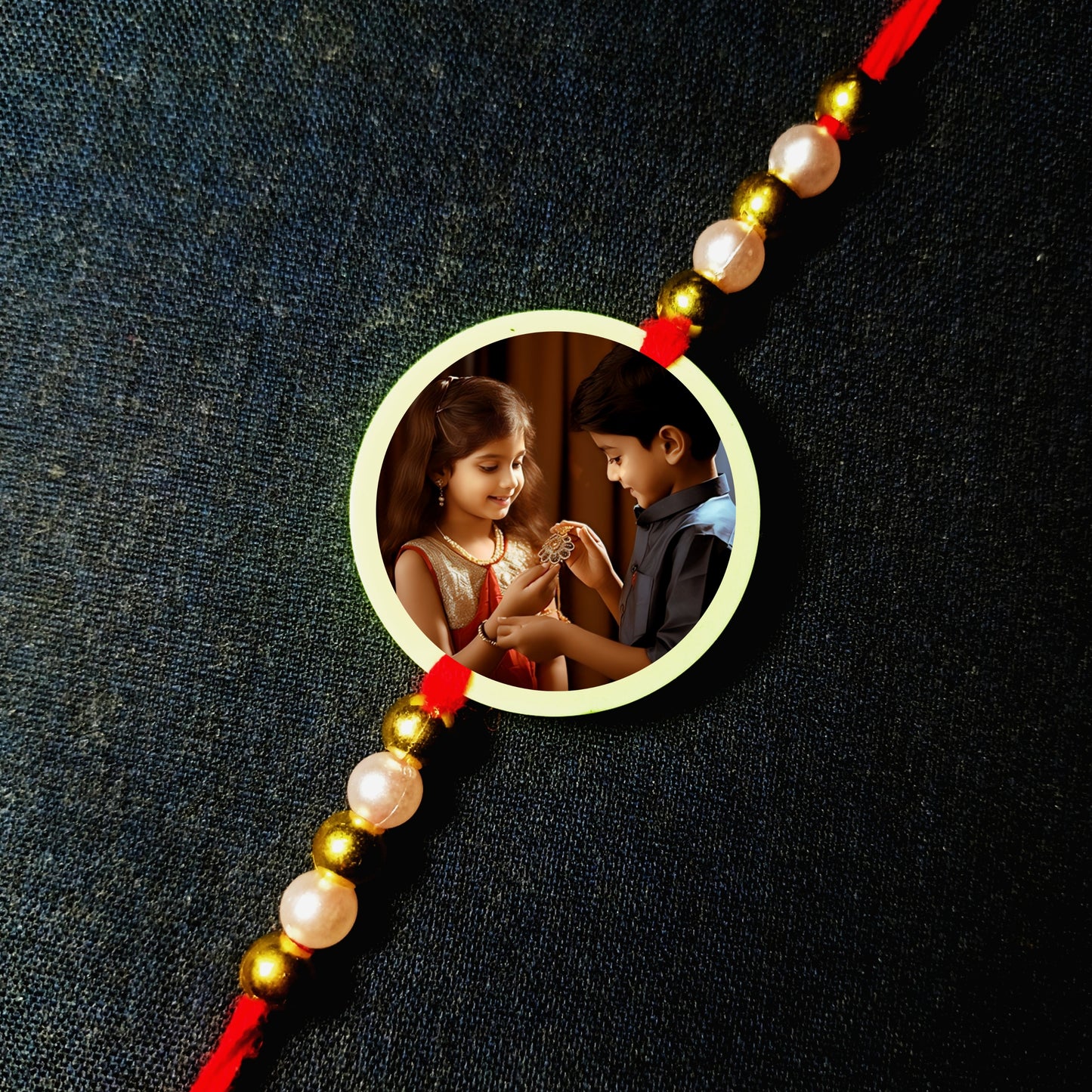 Custom Photo Rakhi [Glow In Dark Rakhi].2