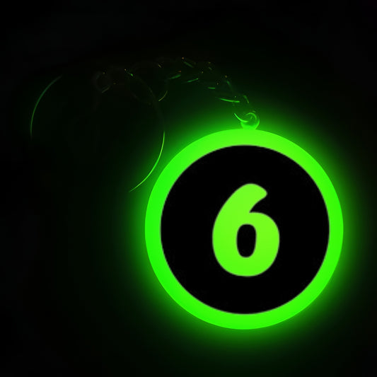 "6" Logo I Glow In Dark I Numbers.