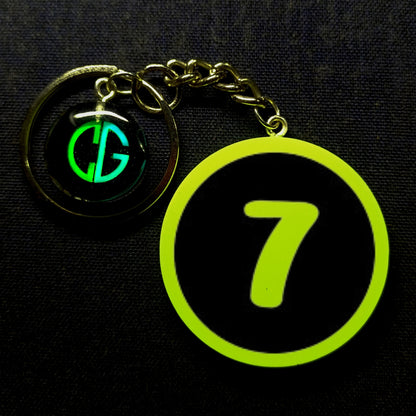 "7" Logo I Glow In Dark I Numbers.