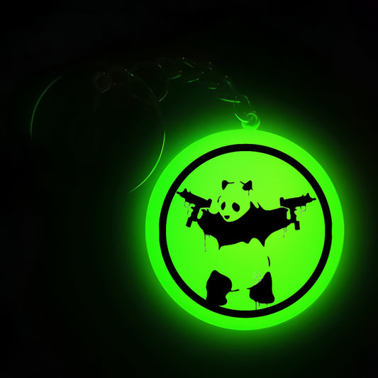 Panda With Guns I Glow In Dark I Cartoon.1