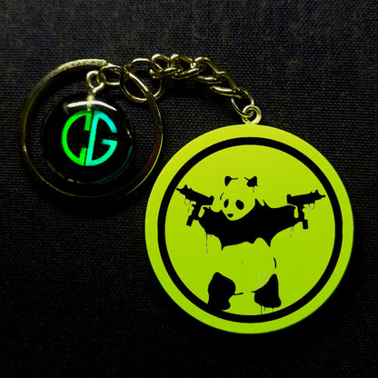 Panda With Guns I Glow In Dark I Cartoon.1