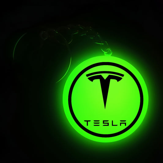 Tesla I Glow In Dark I Car Logo.1